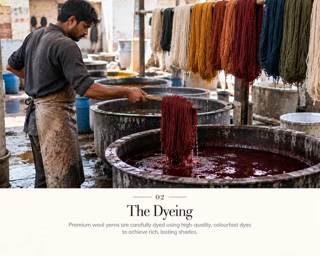 Illustration of the dyeing stage